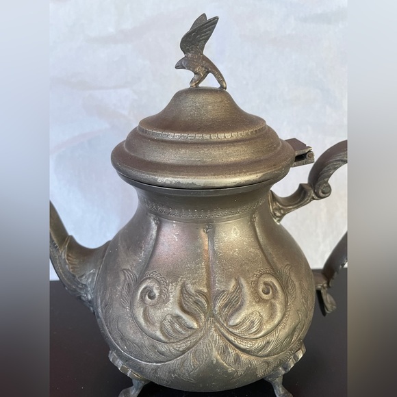Vintage Antique Collectible Metal tea Pot Middle East HandMade Engraved - Picture 4 of 16